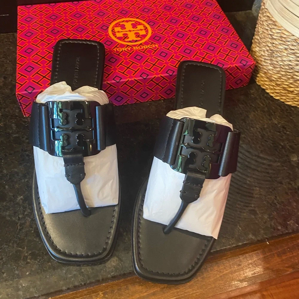 Tory Burch Black Slide Sandals